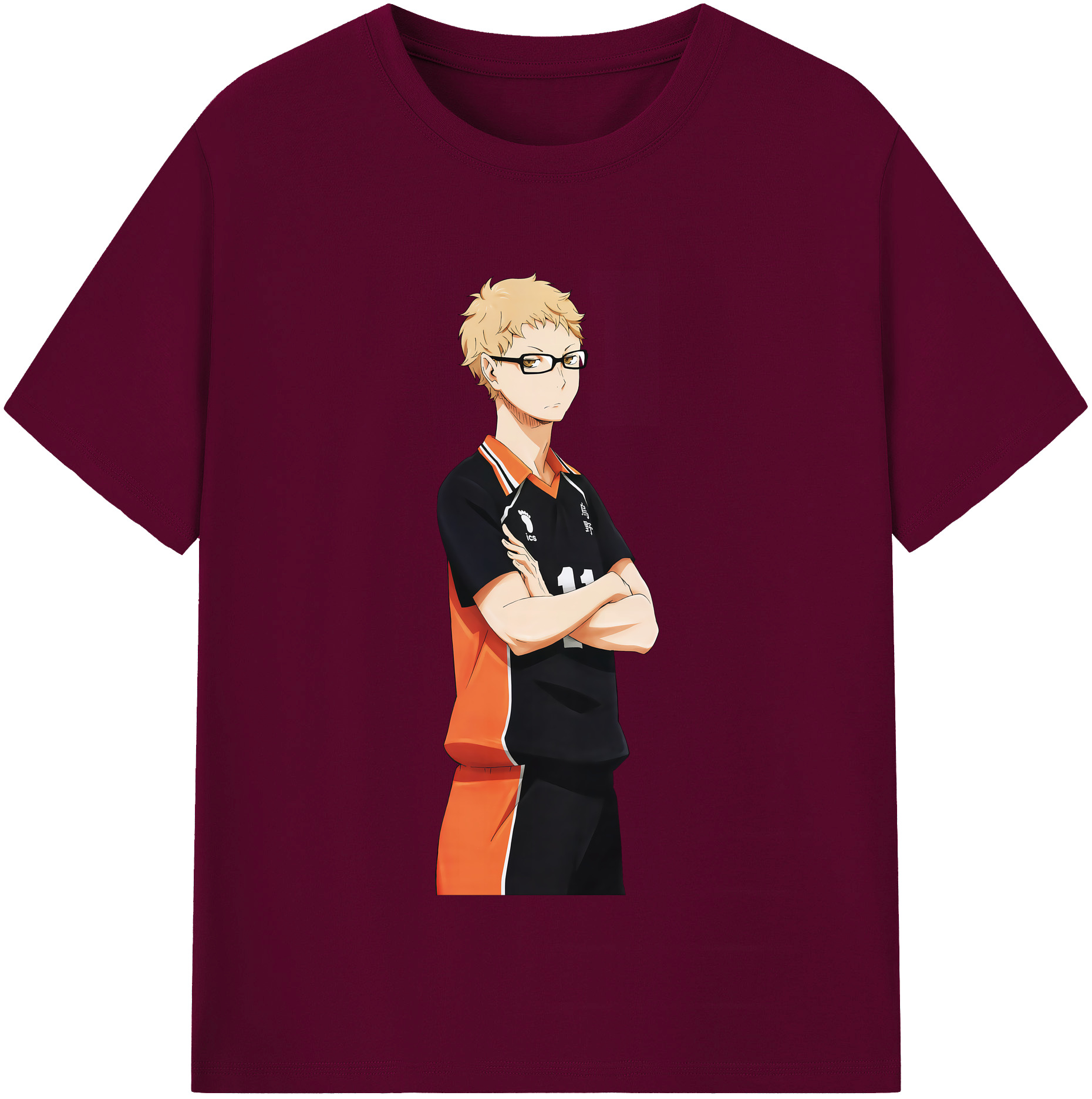 （画像用） ハイキュー!! Haikyu!! レディースカジュアルプリントTシャツ（綿100％）